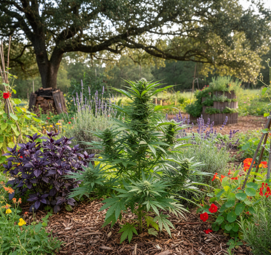 Cannabis in Garden